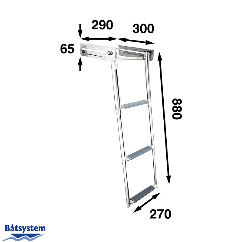 Telescopic Ladder in Casing | 3 plastic steps - Image 2
