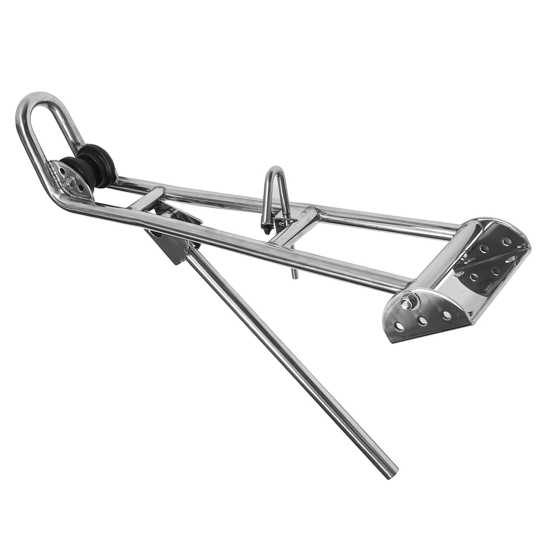 Anchor holder with strut & lock | Straight transom | 20kg anchor